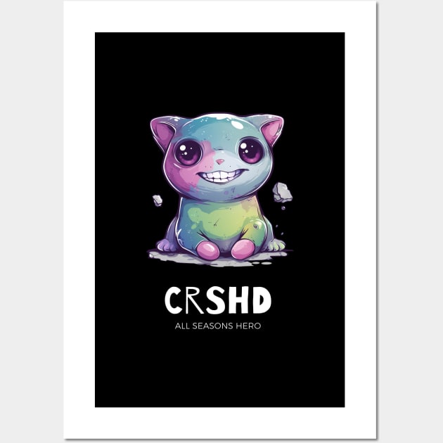 Funny outfit for the stressed, stubborn, cat, gift "CRSHD" Wall Art by Adam Brooq